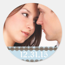 Autocollants de mariage avec votre photo