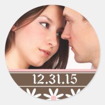 Autocollants de mariage avec votre photo