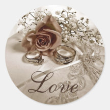 Autocollants de mariage d'amour