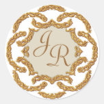 Autocollants de mariage d'autocollant de monogramm