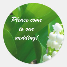 Autocollants de mariage du muguet