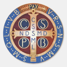 Autocollants de médaille d'exorcisme de St Benoît