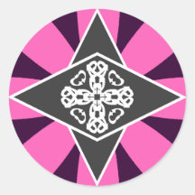 Autocollants de motif de diamant et de rayures