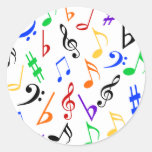 Autocollants de musique de notes musicales - multi