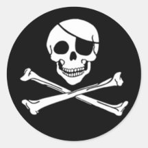 Autocollants de pirate de jolly roger
