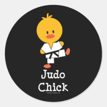 Autocollants de poussin de judo