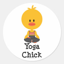 Autocollants de poussin de yoga