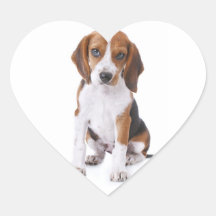 Autocollants de salutation de coeur de chiot de be