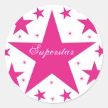 Autocollants de superstar, roses