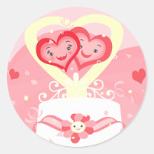 Autocollants de Topper de coeur de gâteau de maria