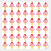 Autocollants délicieux de cornet de crème glacée d