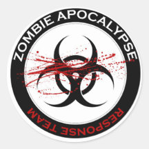 Autocollants d'équipe de réponse d'apocalypse de z