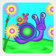 Autocollants d'escargots