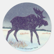Autocollants d'orignaux de Snowdusted