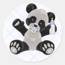 Autocollants d'ours panda de bébé