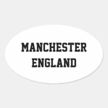 Autocollants d'ovale de Manchester Angleterre