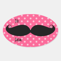 Autocollants d'ovale de moustache