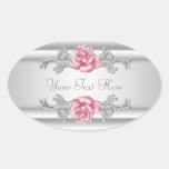 Autocollants élégants de rose de rose de gris arge