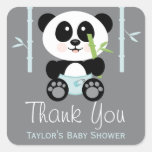 Autocollants en bambou bleus de Merci de baby show