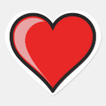 Autocollants en forme de coeur d'amour rouge