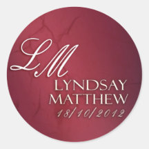Autocollants faits sur commande de logo de mariage