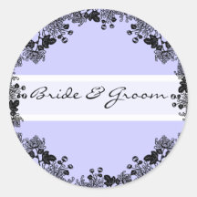 Autocollants floraux vintages noirs de mariage