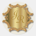 Autocollants goldtone de mariage d'autocollant de 