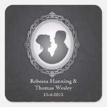 Autocollants gothiques victoriens de mariage de ca