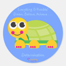 Autocollants heureux de tortue - petits