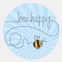 autocollants heureux de traînée d'abeille