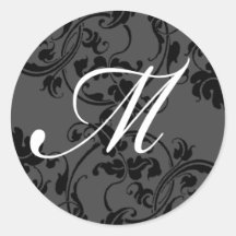 Autocollants initiaux de mariage de monogrammes de