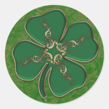 Autocollants irlandais chanceux de shamrock