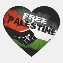Autocollants libres de coeur de la Palestine