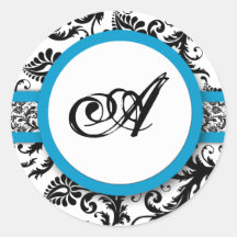 Autocollants lumineux de mariage de monogramme de 
