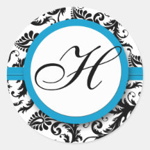 Autocollants lumineux de mariage de monogramme de 