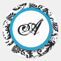 Autocollants lumineux de mariage de monogramme de 