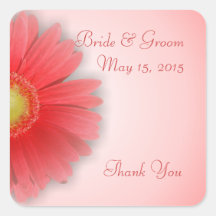 Autocollants magnifiques de mariage de Gerbera
