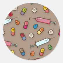 autocollants médicaux de folie