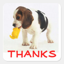 Autocollants mignons de salutation de chiot de bea