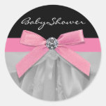 Autocollants noirs roses de douche de bébé