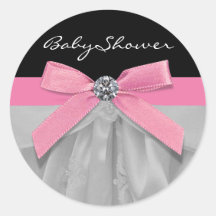Autocollants noirs roses de douche de bébé