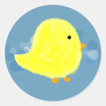 Autocollants pelucheux de poussin de bébé