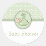 Autocollants personnalisables de baby shower