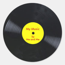 Autocollants personnalisables de disque vinyle