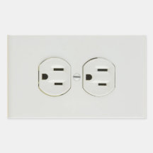 Autocollants rectangulaires de débouché électrique