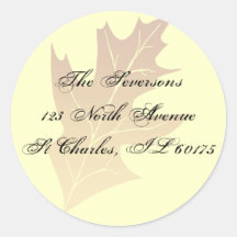 Autocollants ronds d'adresse de retour de feuille 