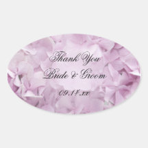 Autocollants roses mous de Merci de mariage d'hort