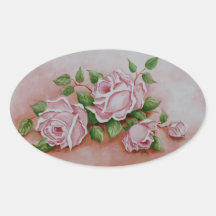 Autocollants roses vintages chics minables de rose