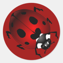 Autocollants rouges d'art de coccinelles d'autocol