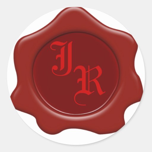 Autocollants rouges de mariage de phoque de cire d